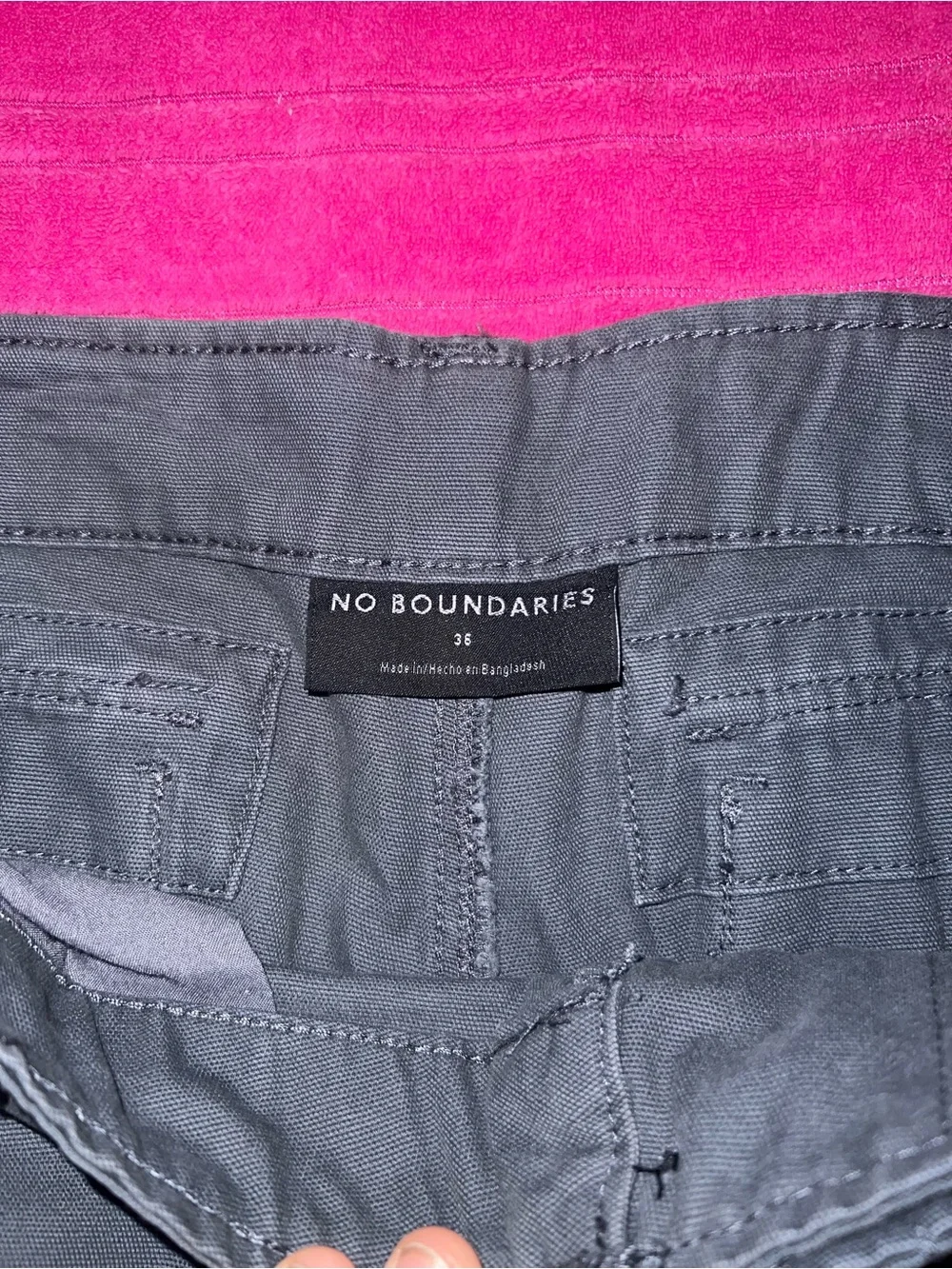 No Boundaries Men's Cargo Shorts - Charcoal Gray